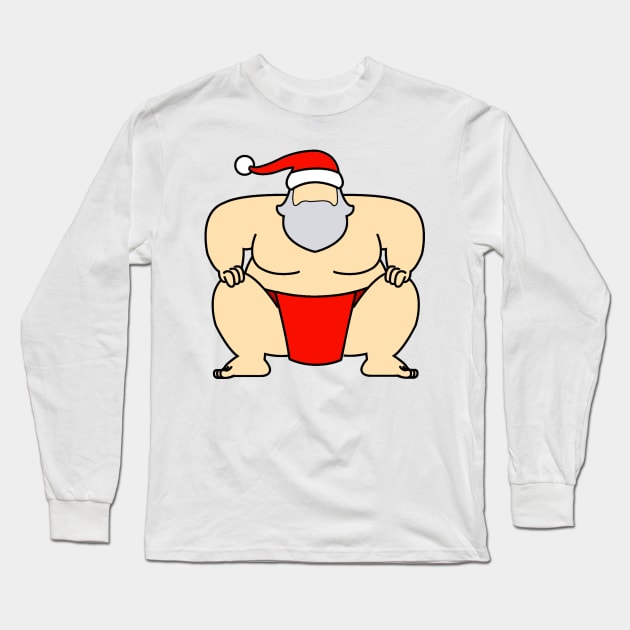 Sumo Santa Claus 3 Long Sleeve T-Shirt by LuisP96